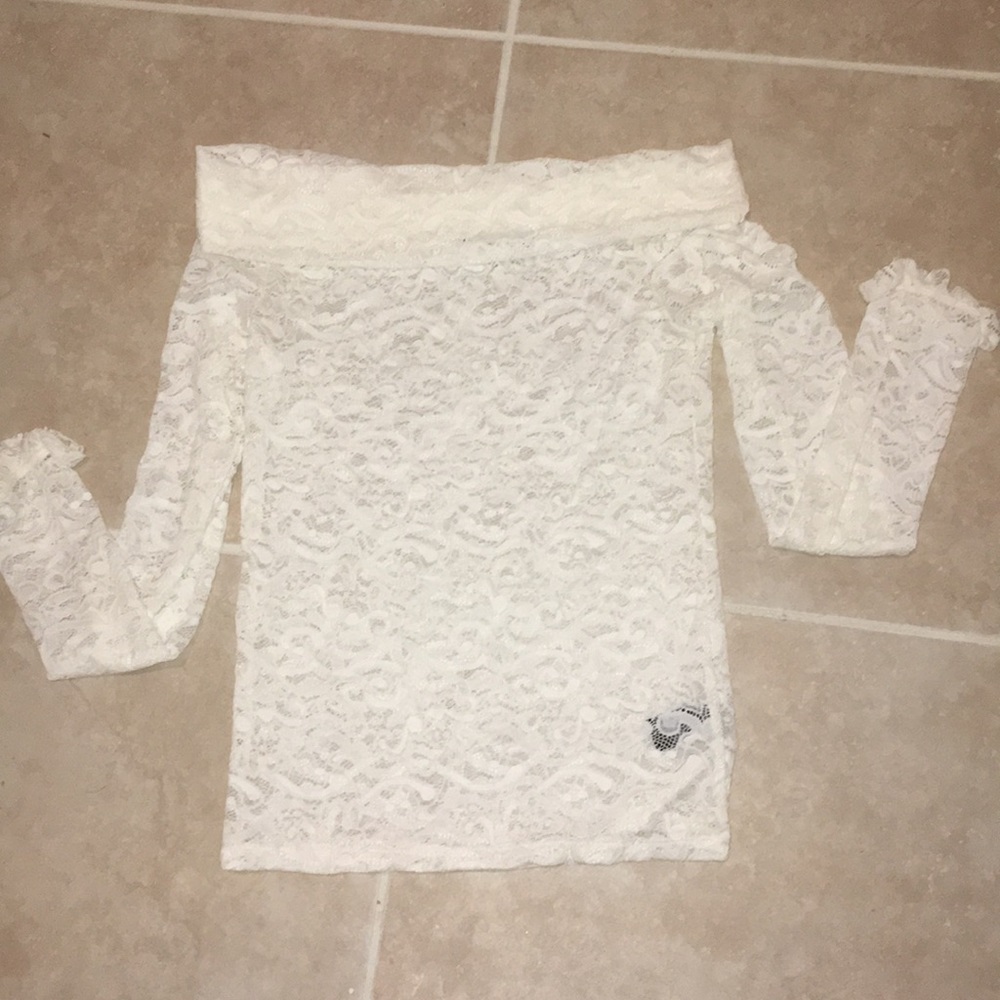 Calvin Rucker off the shoulder lace top